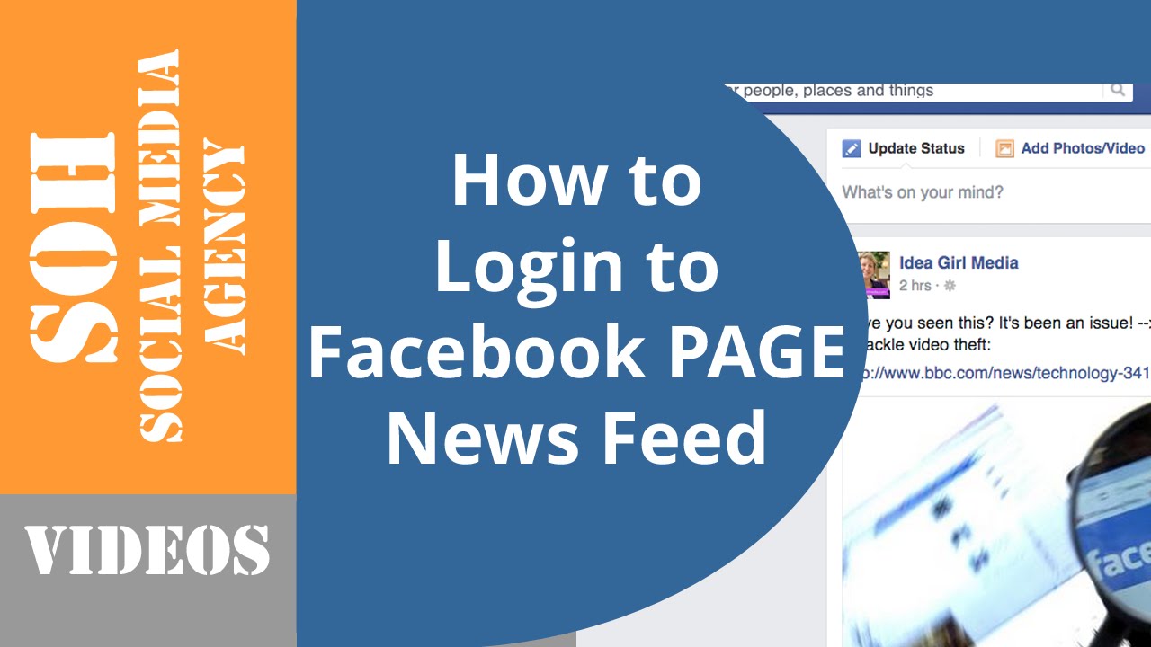 2015 Tutorial How To Login To Facebook Page News Feed YouTube