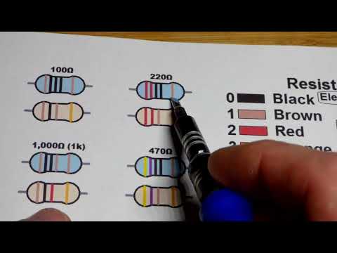 Reading 220 Ohm Resistor Color Code 5 or 4 Band For Beginners Learning Electronics
