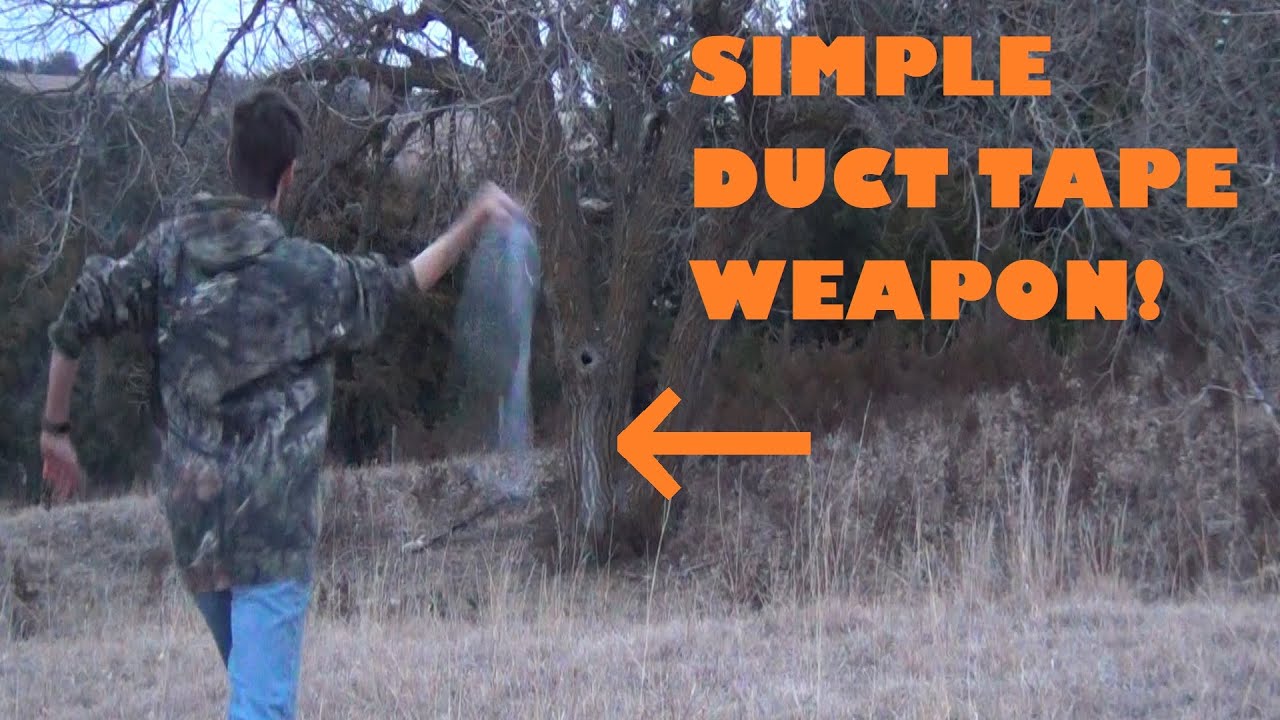 How to make a deadly survival weapon from duct tape! (shepherds sling