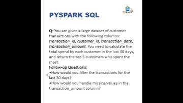 PySpark Real Interview Questions - #hadoop #spark - Cognizant Shorts