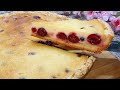 Песочный ПИРОГ с Ягодно -Творожной начинкой🍒 Вкуснейший ПИРОГ с ТВОРОЖНОЙ Заливкой. Пирог с черешней