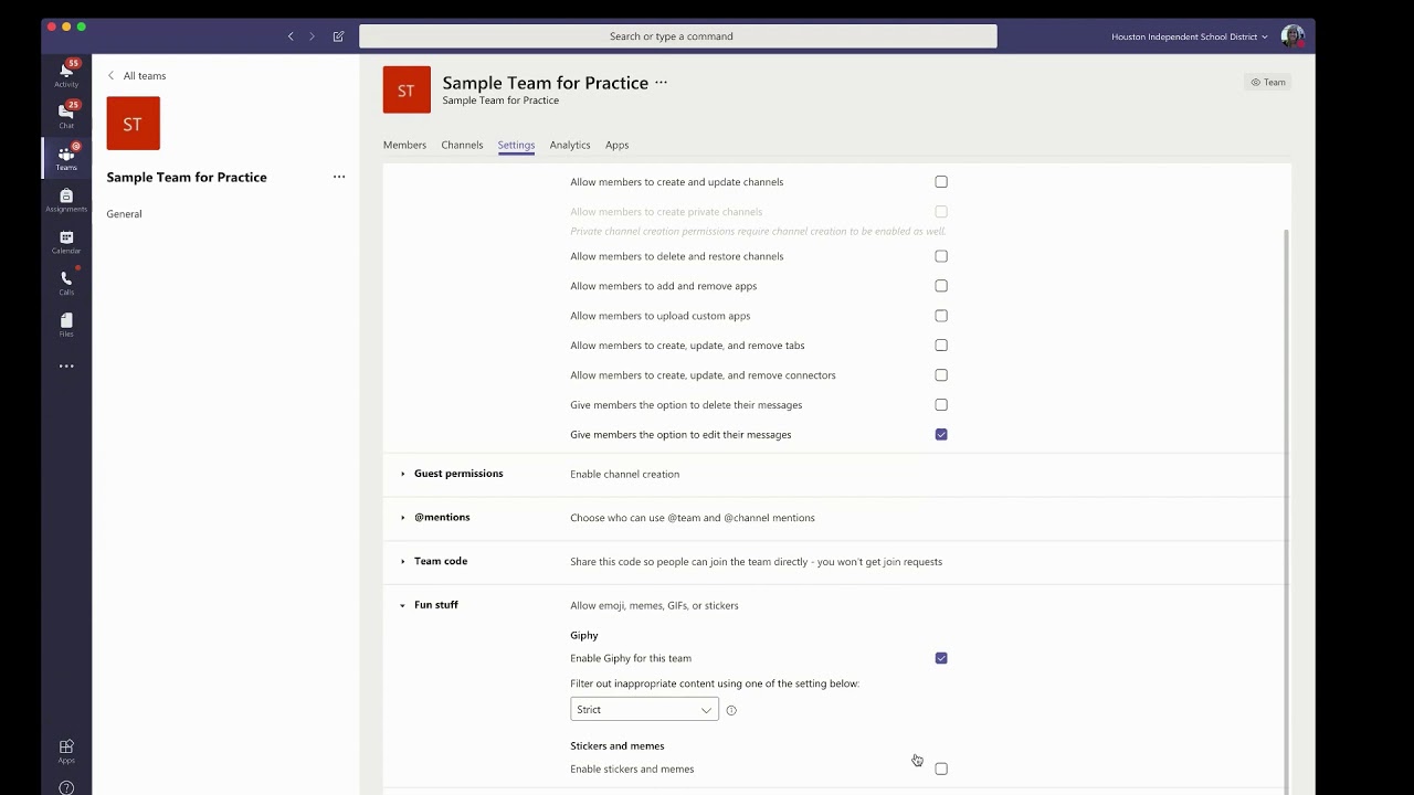Settings and Controls for Teachers in TEAMS - YouTube