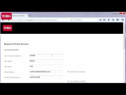 ToroRental.com Tutorial: New User Registration