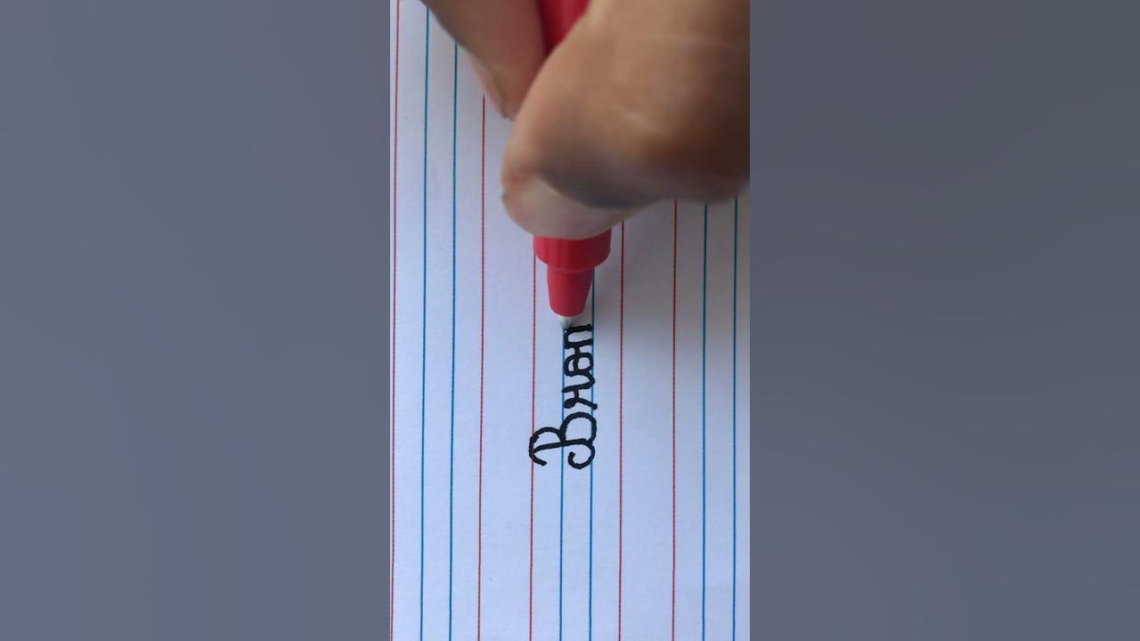 How to write 'Bromine' in Cursive handwriting Kid Cursive Handwriting