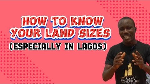 land sizes in Nigeria|see how to identify them.#land #property