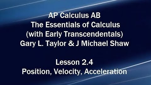 AP Calc AB (E.T.) Lesson 2.4