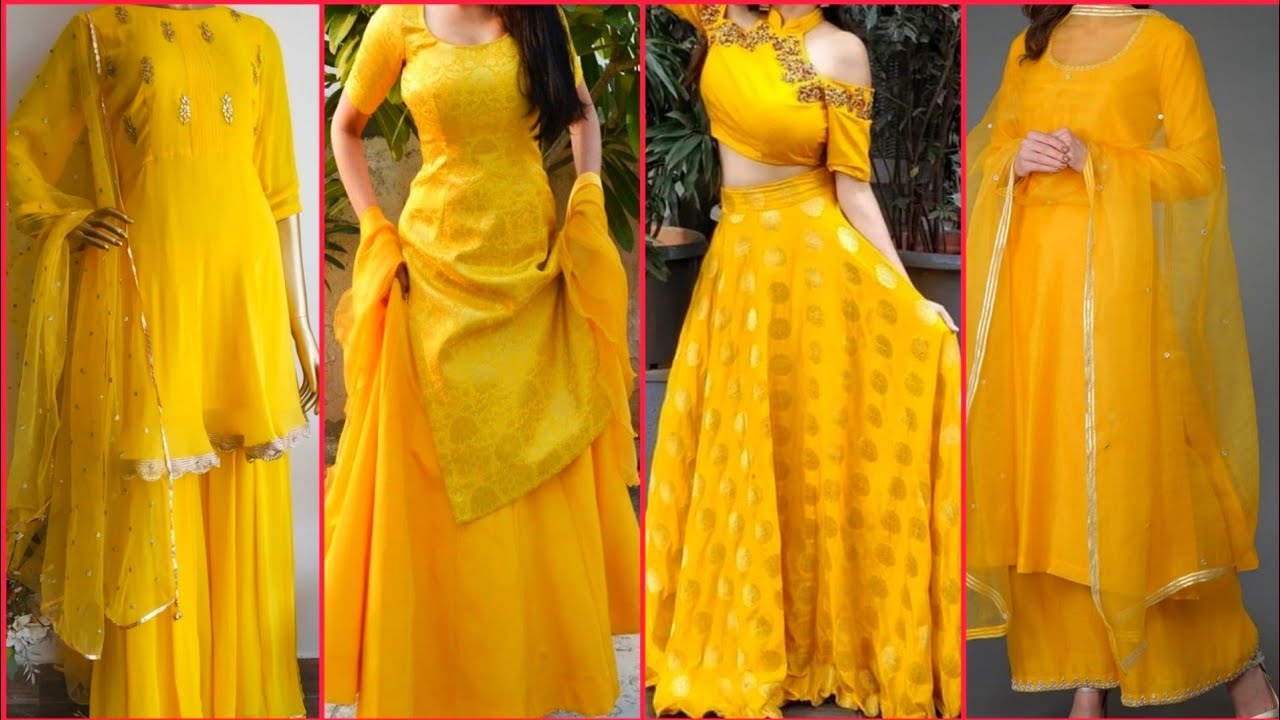 New Style Ladies Rayon Long Yellow Anarkali Kurti for Haldi | Party wear  kurtis, Pakistani fashion party wear, Designs for dresses