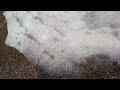 Water running under ice