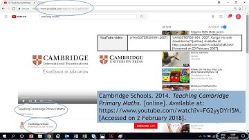 Unit 2   Referencing You Tube videos   video