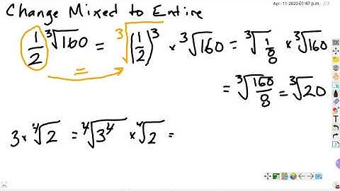 Gr 10C - Entire and Mixed Radicals - Different Index