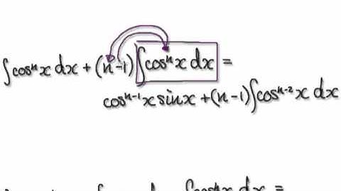 Video 1889 - Integration by Parts - Reduction Formula - cos^nx
