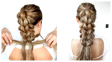 How To 3 Strand Pull Through Braid Ponytail Step by Step For Beginners by Another Braid #shorts