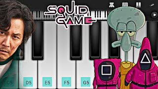 El Juego del Calamar Piano - Squid Game (PERFECT PIANO) Spongebob Netflix EASY Piano Tutorial screenshot 4