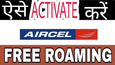 How To Activate Aircel Free Roaming | Aircel Free National Roaming 2017 | Hindi/Urdu