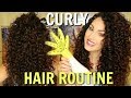 HOW TO Style Curly Hair  | UPDATED Routine | The Glam Belle