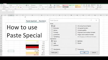 How to use Paste Special in Excel
