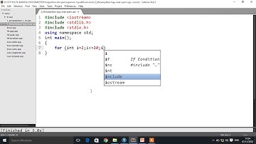 cara menampilkan teks berulang dengan looping c++ sublime teks 2