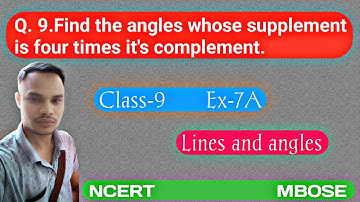 Find the angles whose supplement is four times it