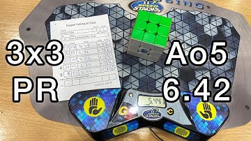 3x3 Official Ao5 6.42 PR / Single 5.44 / MoYu Weilong v10 BC UV