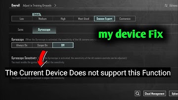 The Current Device Does not support this Function BGMI/PUBG Gyroscope not support problem fix