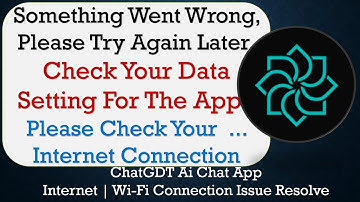 ChatGDT Ai Chat App something went wrong please try again later problem solution