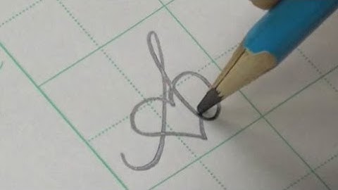 How to write heart font letters with a pencil | English handwriting | Calligraphy
