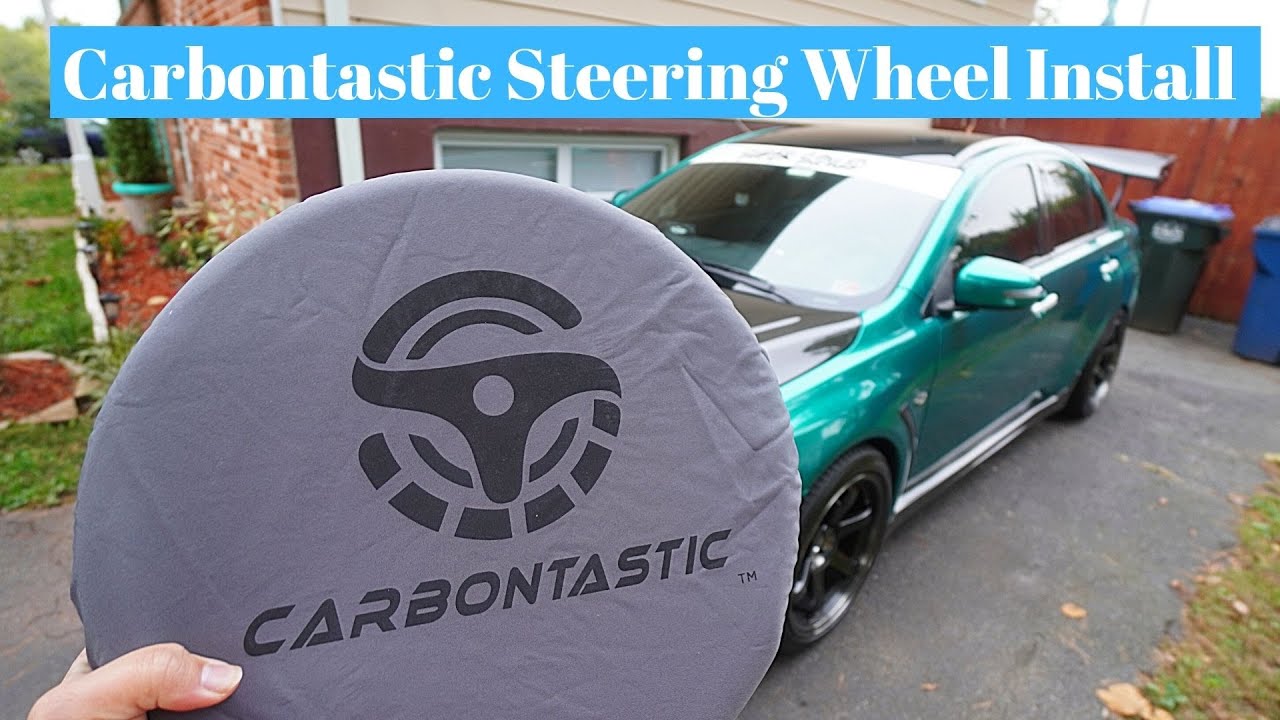Carbontastic Steering Wheel Install Evo X YouTube