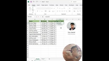 DATEDIF function to calculate age or date difference. #excel #exceltips #exceltricks #exceltutorial