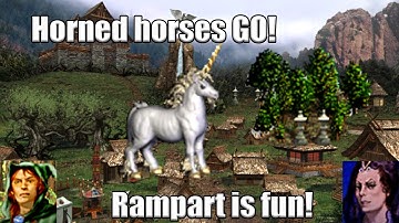 Heroes 3 HoTA - Jebus Outcast 1 hero. Unicorns are super strong! Rampart can be good!
