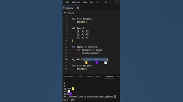 Tu sais parcourir un set ou un tuple avec for en Python ? 🧠🐍 #dev #coding #programming