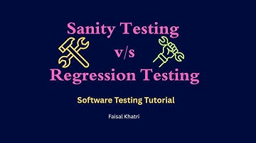 Sanity Testing Vs Regression Testing | Software Testing Tutorial | QA | Functional Testing