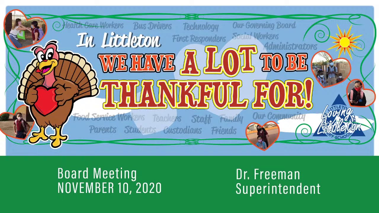 Littleton Elementary School District Board Meeting 11/10/2020 YouTube