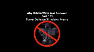 Why Hidden Wave Was Removed [Tower Defense Simulator Meme] - [Part 1/3]