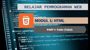Tutorial HTML #Part 7: Membut Tabel