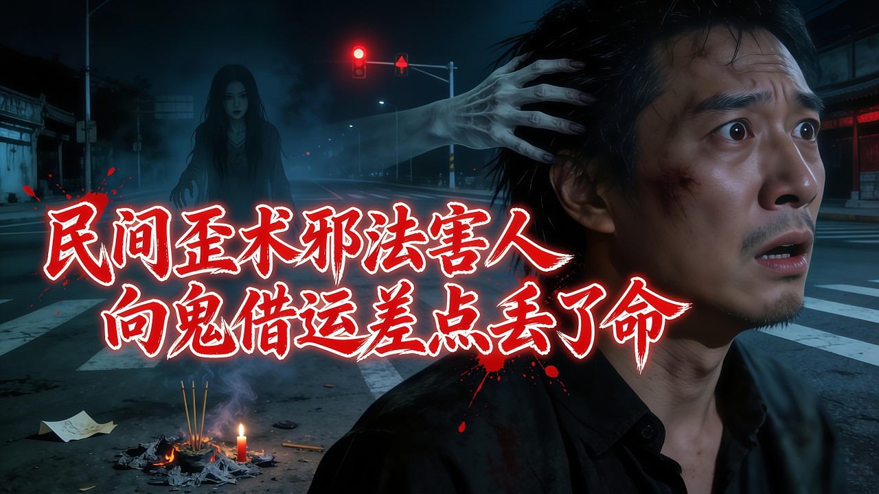 以为遇贵人改命，十字路口烧纸向孤魂野鬼借运，最后横祸临门险丢命！「詭語怪談 丶灵异故事」#鬼故事 #灵异故事 #恐怖故事