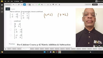 Pre-Calculus Course p 45 Matrix Multiplication