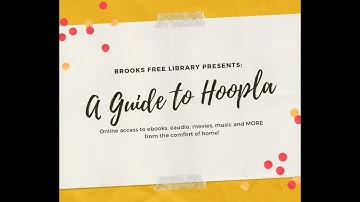 Hoopla Guide from Brooks Free Library Card