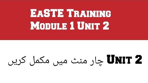 EaSTE training for pst teachers module 1 unit 2 All answers complete in 4 minutes 2nd and last part
