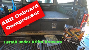 Installing an onboard ARB Compressor under Drifta Drawers side wing.