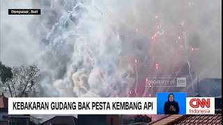 Kebakaran Gudang Kembang Api Bikin Warga Denpasar Heboh