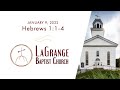 Hebrews 1:1-4 | Morning Worship Service | January 9, 2022
