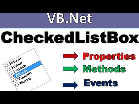 CheckedListBox  control in vb.net| properties, methods and events| example