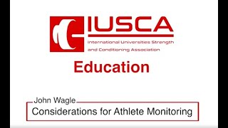 John P. Wagle | Considerations for Athlete Monitoring