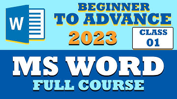 Microsoft Word Full course in Hindi Class 1 | beginner to advanced ms word course by Rohit sah