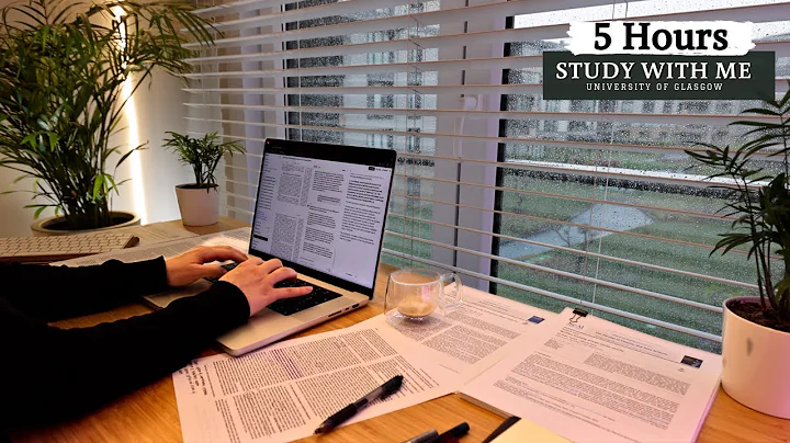 5 HOUR STUDY WITH ME | Background noise, 10 min Break, NO MUSIC, Study with Merve | 50-10 POMODORO
