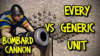 BOMBARD CANNON vs EVERY GENERIC UNIT | AoE II: Definitive Edition