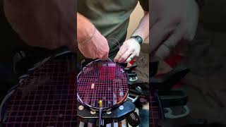 Badminton Racket Stringing | How To Tie Good Finishing Knot #shorts