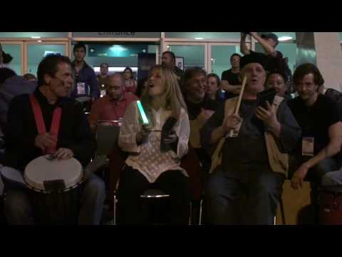 Arthur Hull's Annual Drum Circle - NAMM 2010 (2 of 5, featuring Paulo Mattioli)