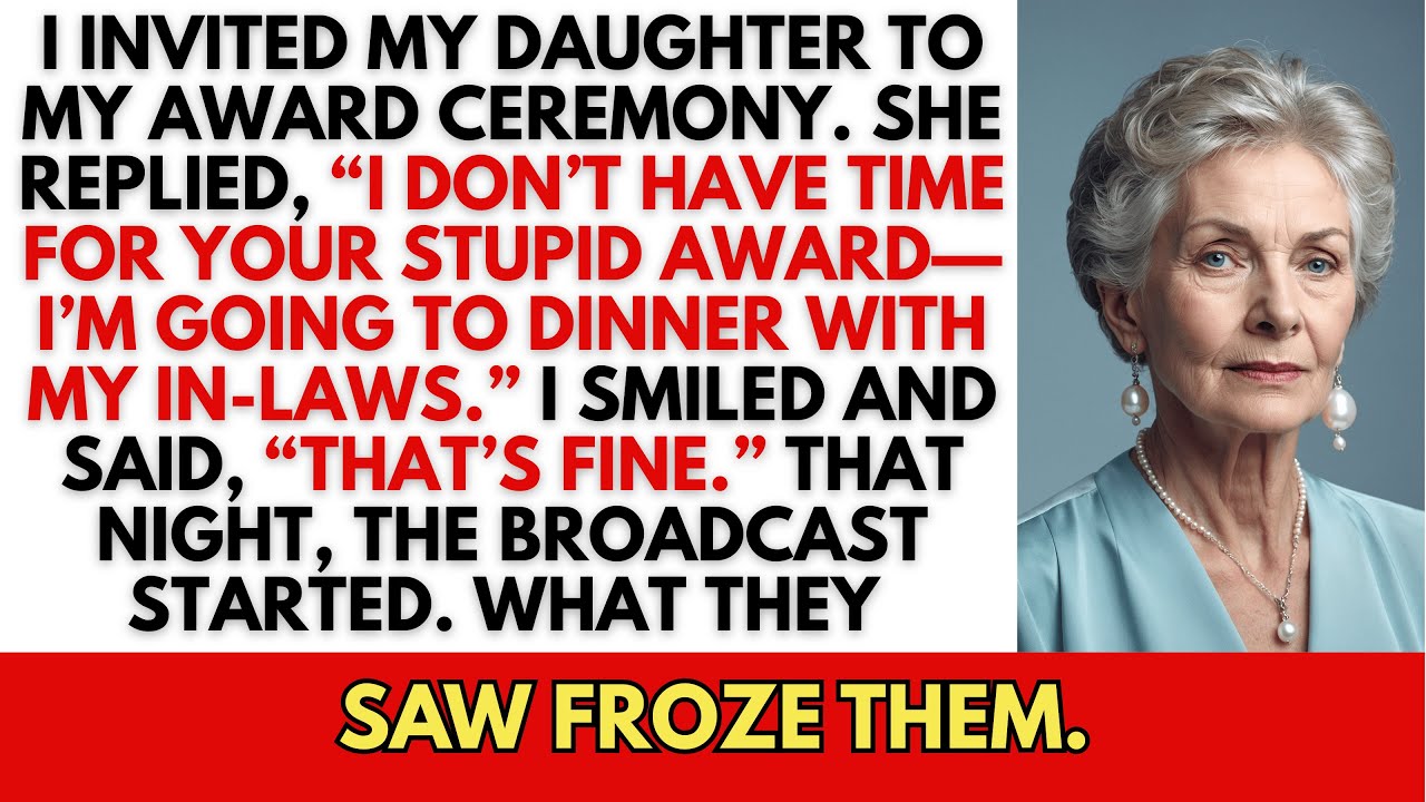 Моя дочь назвала мою награду «глупой» и в тот же вечер повела своих родственников со стороны мужа...