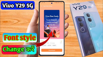how to change font style in vivo y29 5g | vivo y29 5g font style change